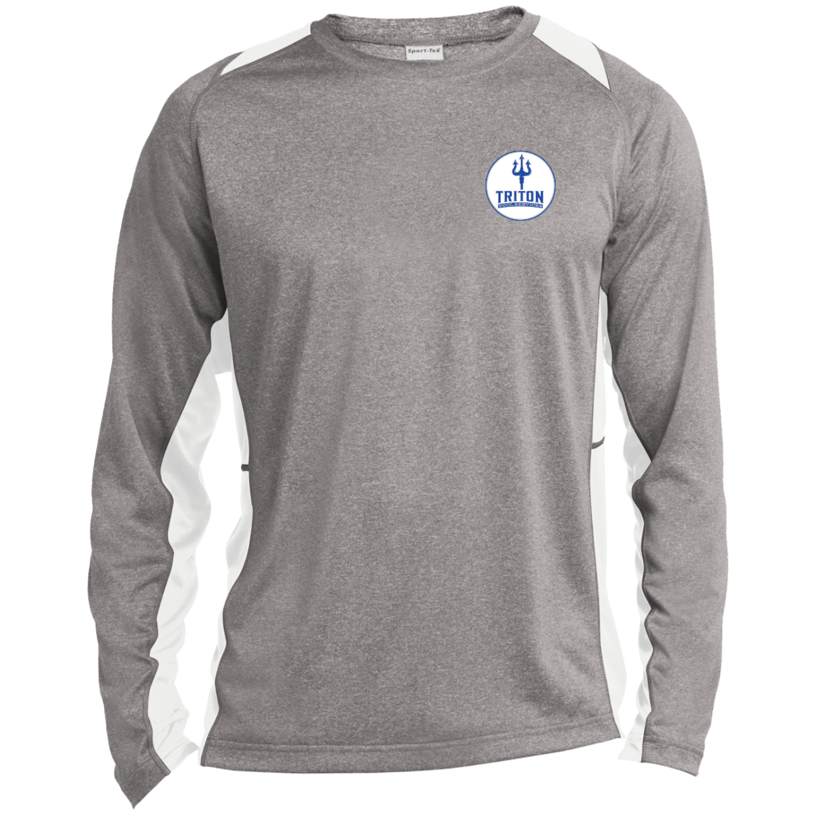 TRITON ST361LS Long Sleeve Heather Colorblock Performance Tee