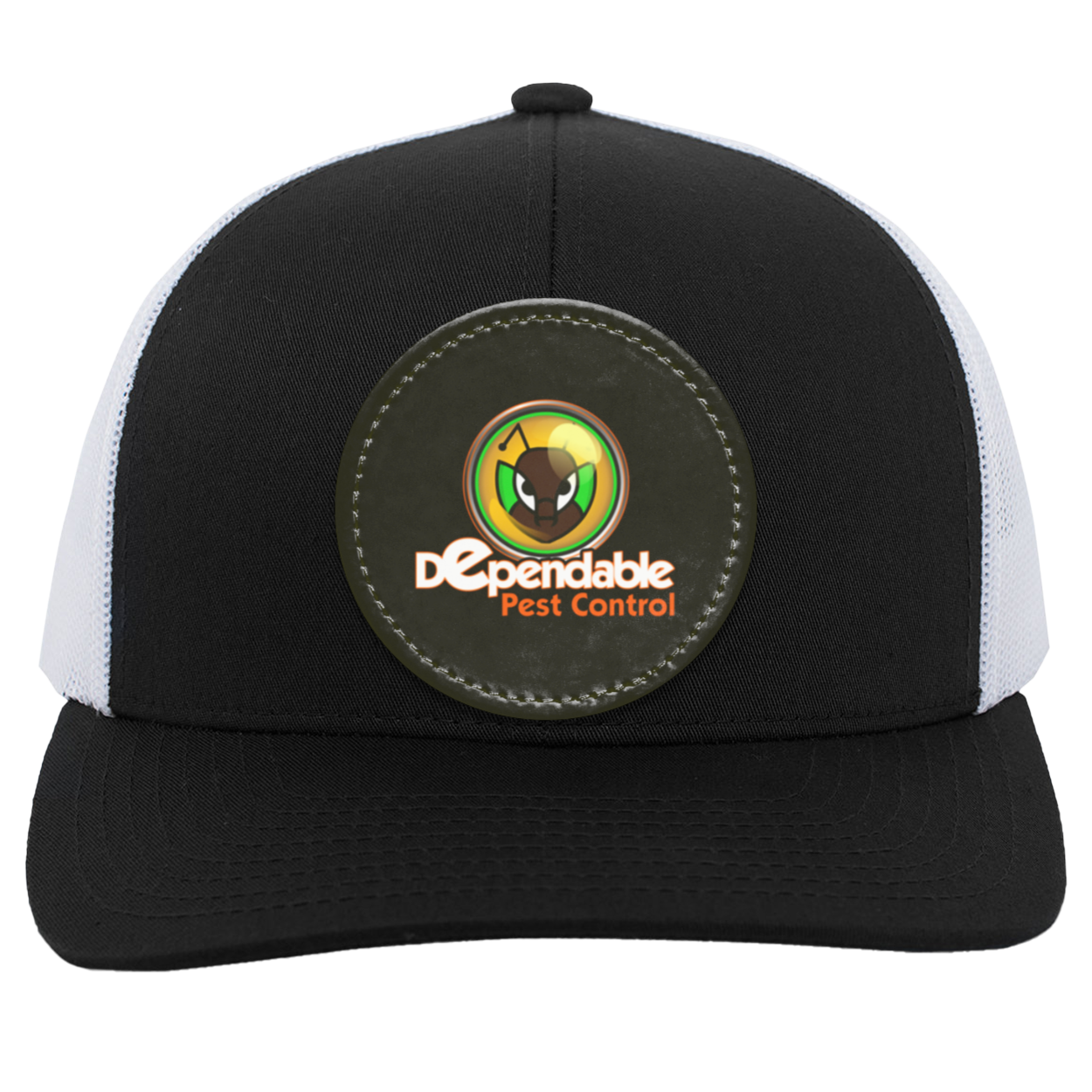 DEPENDABLE PEST CONTRO FULL LOGO L104C Trucker Snap Back - Patch