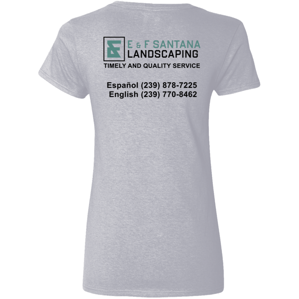 E&F Ladies' 5.3 oz. V-Neck T-Shirt