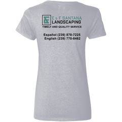 E&F Ladies' 5.3 oz. V-Neck T-Shirt