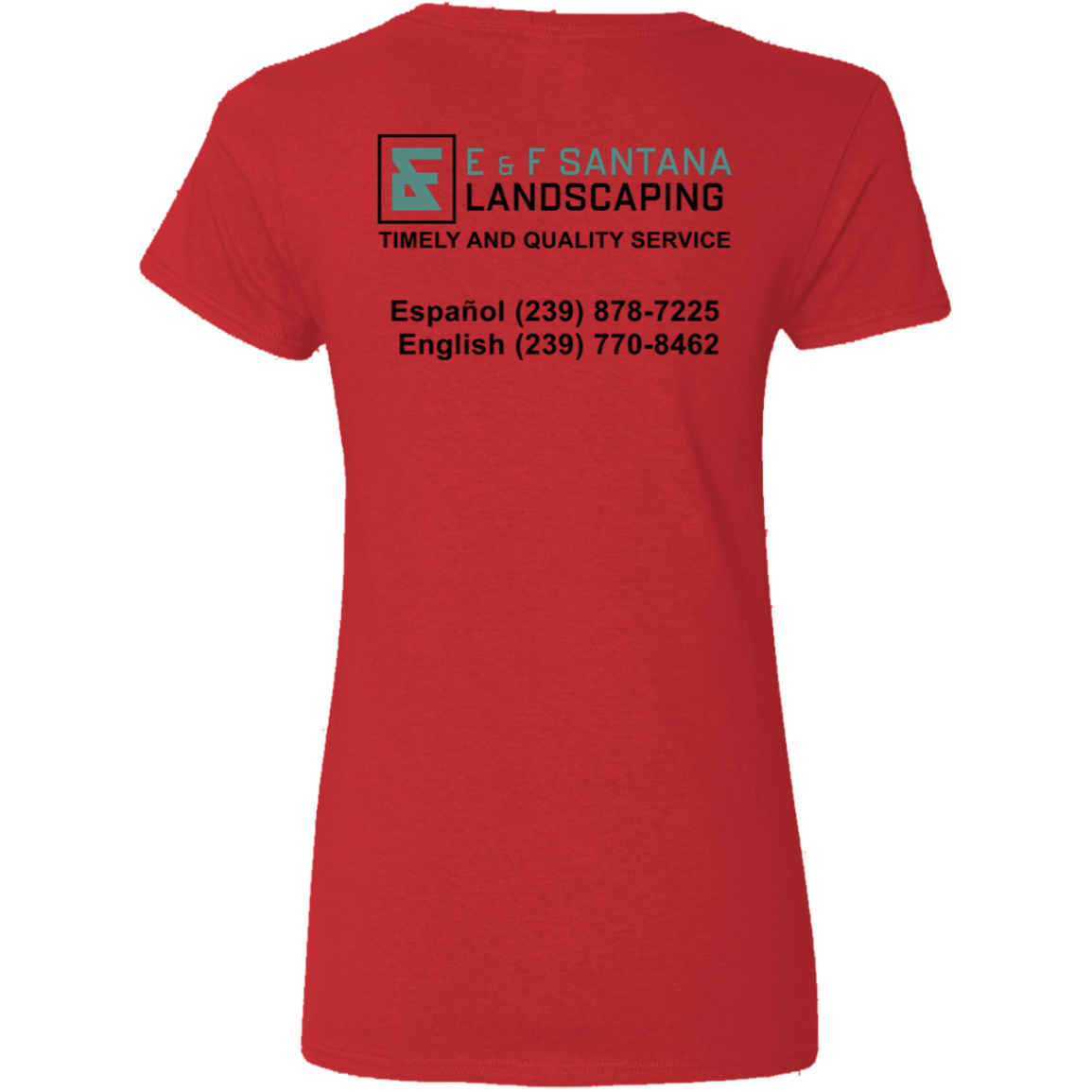 E&F Ladies' 5.3 oz. V-Neck T-Shirt