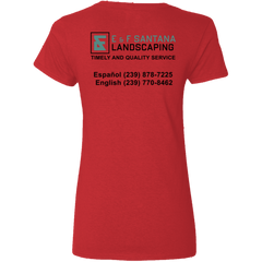 E&F Ladies' 5.3 oz. V-Neck T-Shirt