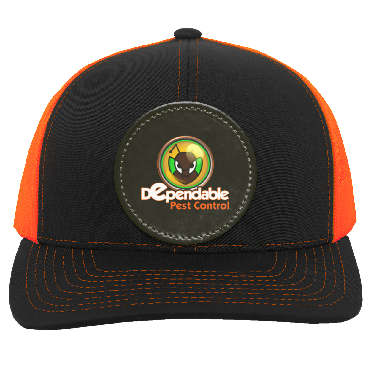 DEPENDABLE PEST CONTRO FULL LOGO L104C Trucker Snap Back - Patch