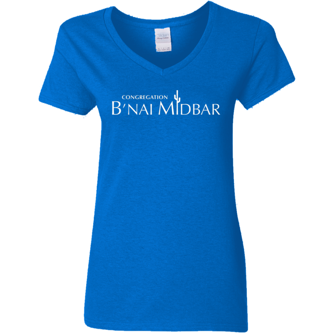B'nai Midbar G500VL Ladies' 5.3 oz. V-Neck T-Shirt
