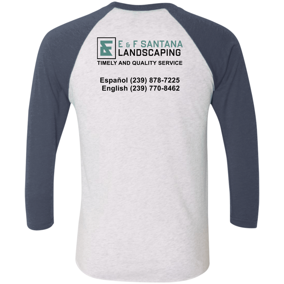 E&F Tri-Blend 3/4 Sleeve Raglan T-Shirt