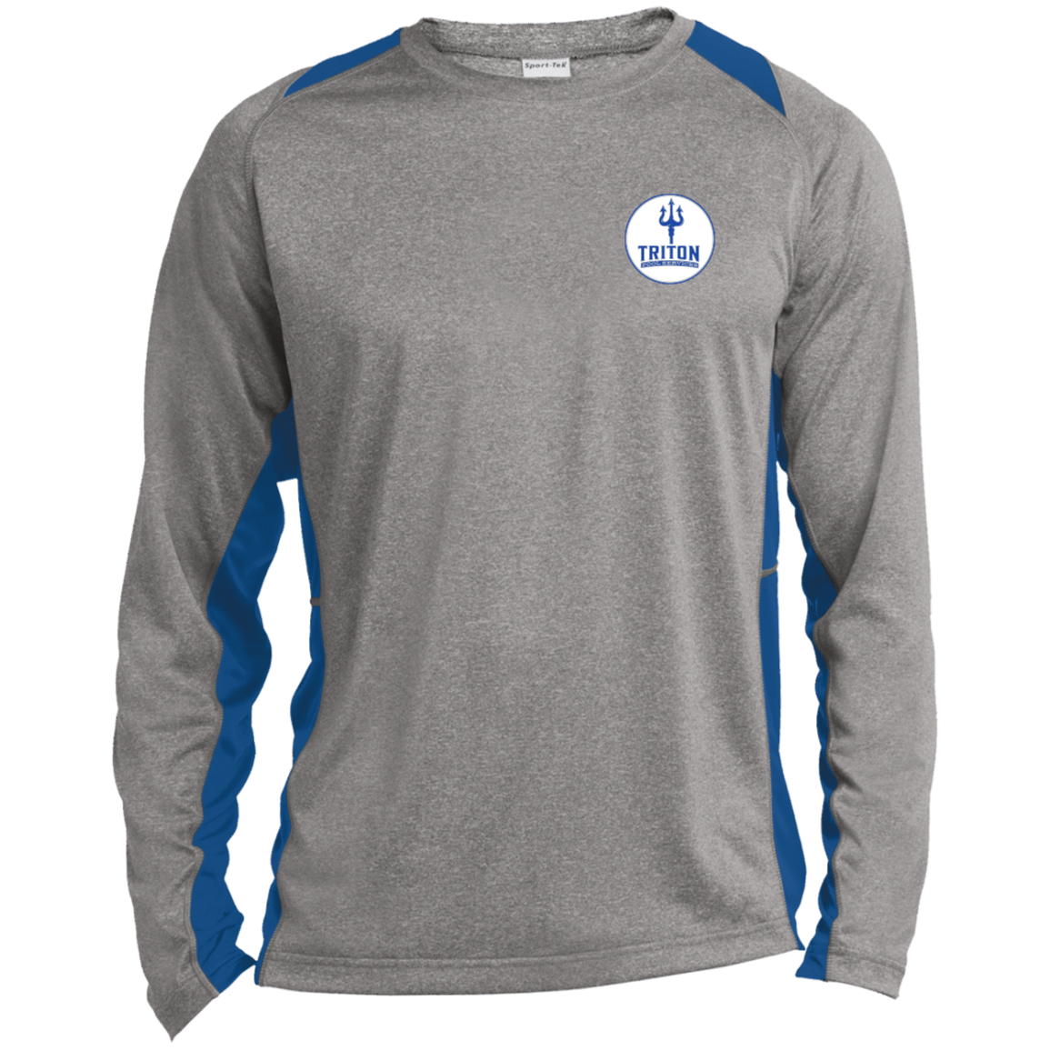 TRITON ST361LS Long Sleeve Heather Colorblock Performance Tee