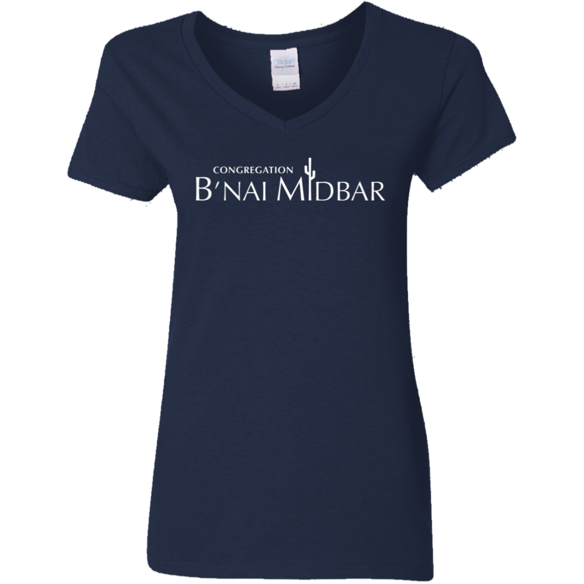 B'nai Midbar G500VL Ladies' 5.3 oz. V-Neck T-Shirt