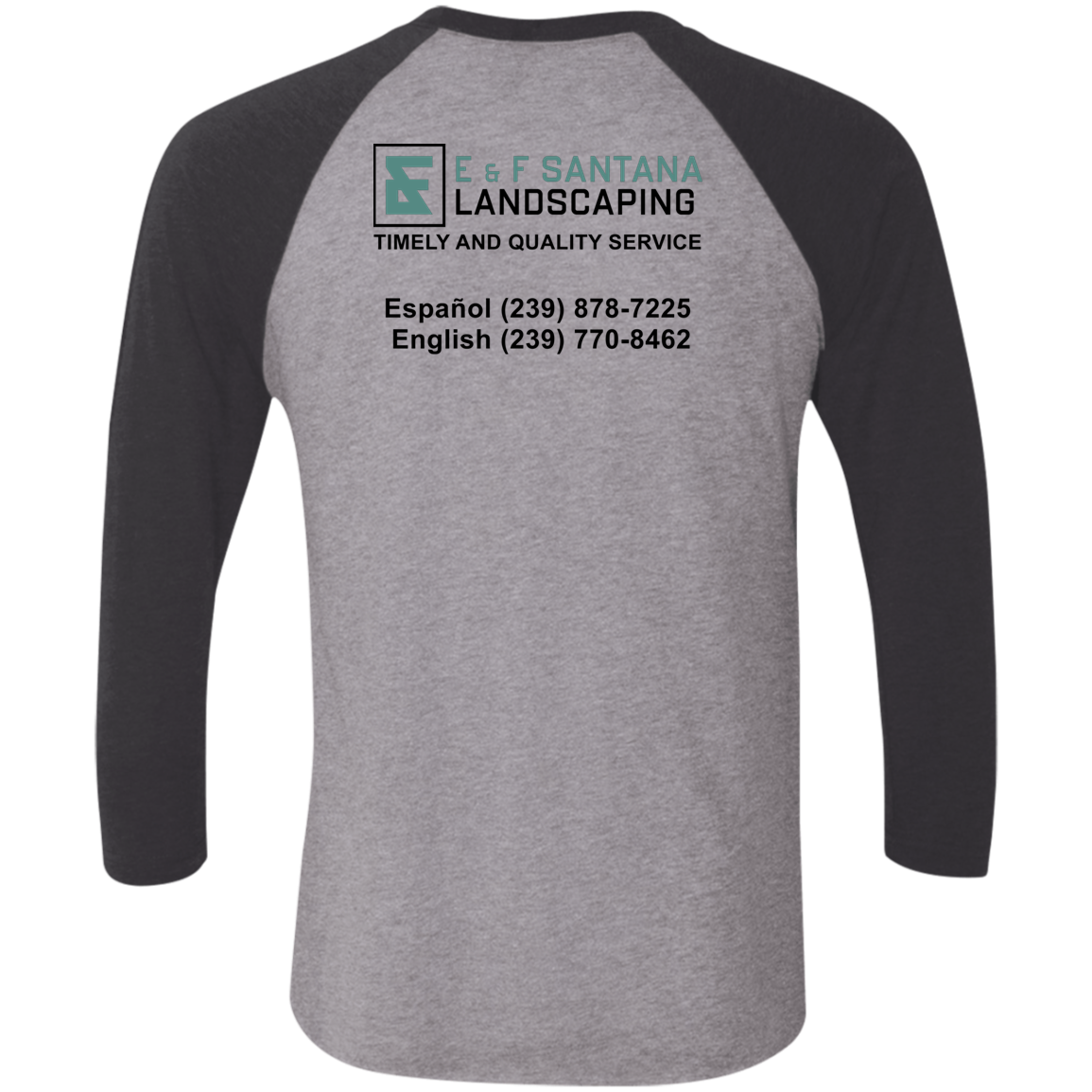 E&F Tri-Blend 3/4 Sleeve Raglan T-Shirt
