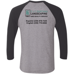 E&F Tri-Blend 3/4 Sleeve Raglan T-Shirt
