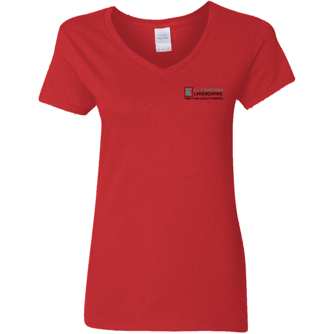 E&F Ladies' 5.3 oz. V-Neck T-Shirt