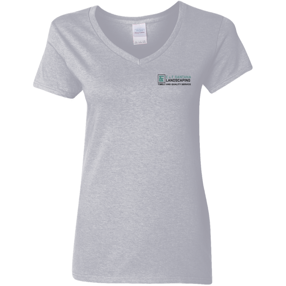 E&F Ladies' 5.3 oz. V-Neck T-Shirt