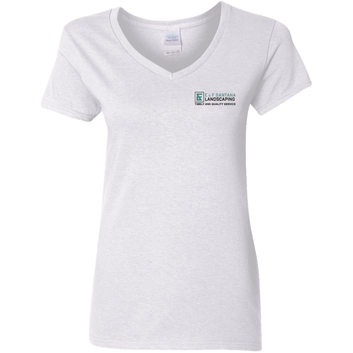 E&F Ladies' 5.3 oz. V-Neck T-Shirt