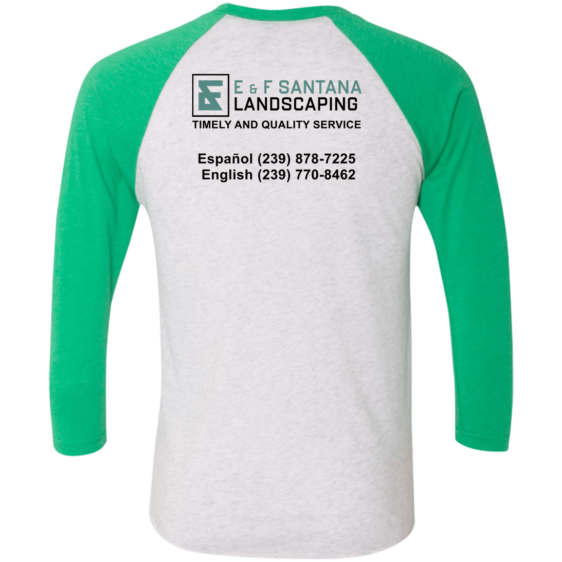 E&F Tri-Blend 3/4 Sleeve Raglan T-Shirt