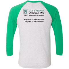 E&F Tri-Blend 3/4 Sleeve Raglan T-Shirt