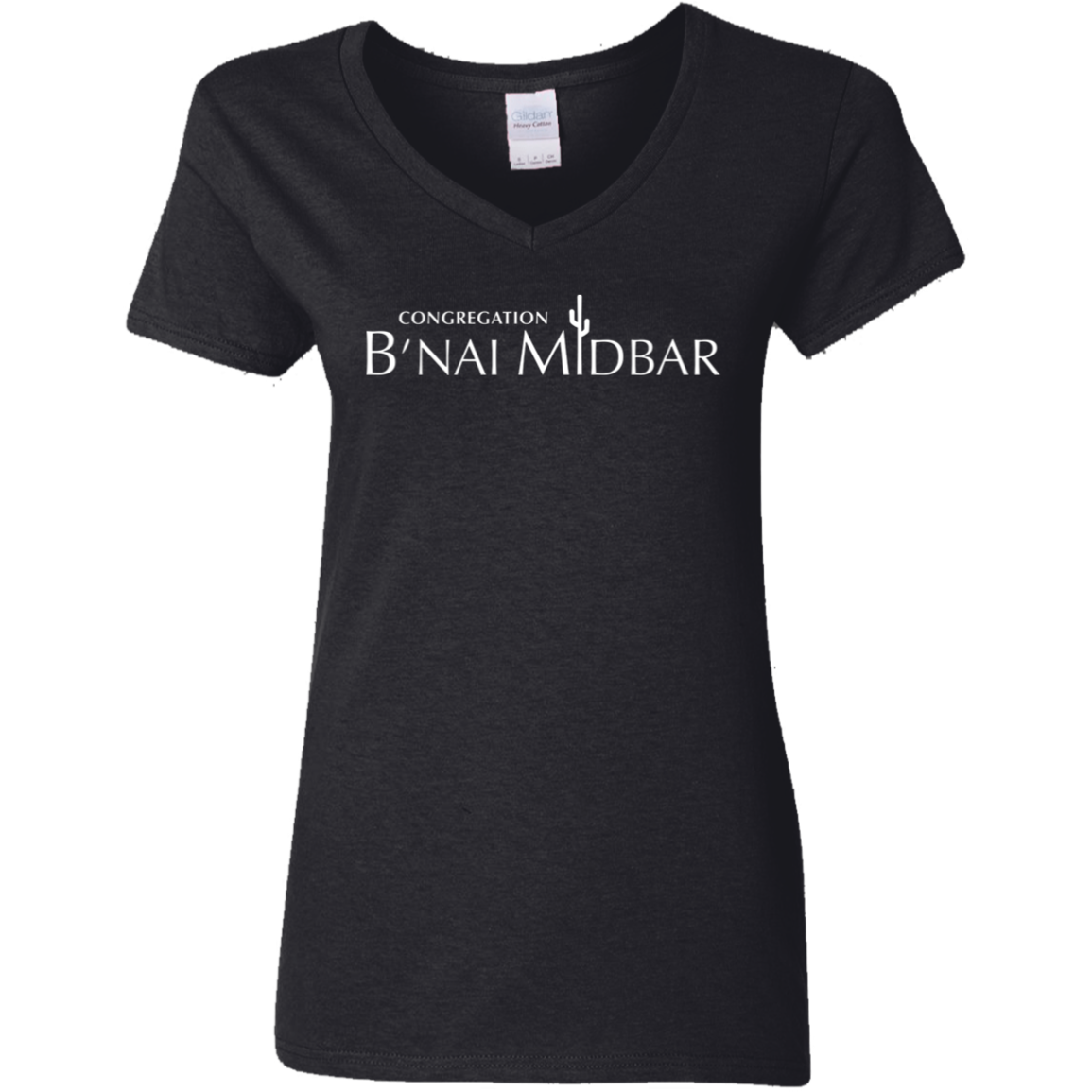 B'nai Midbar G500VL Ladies' 5.3 oz. V-Neck T-Shirt