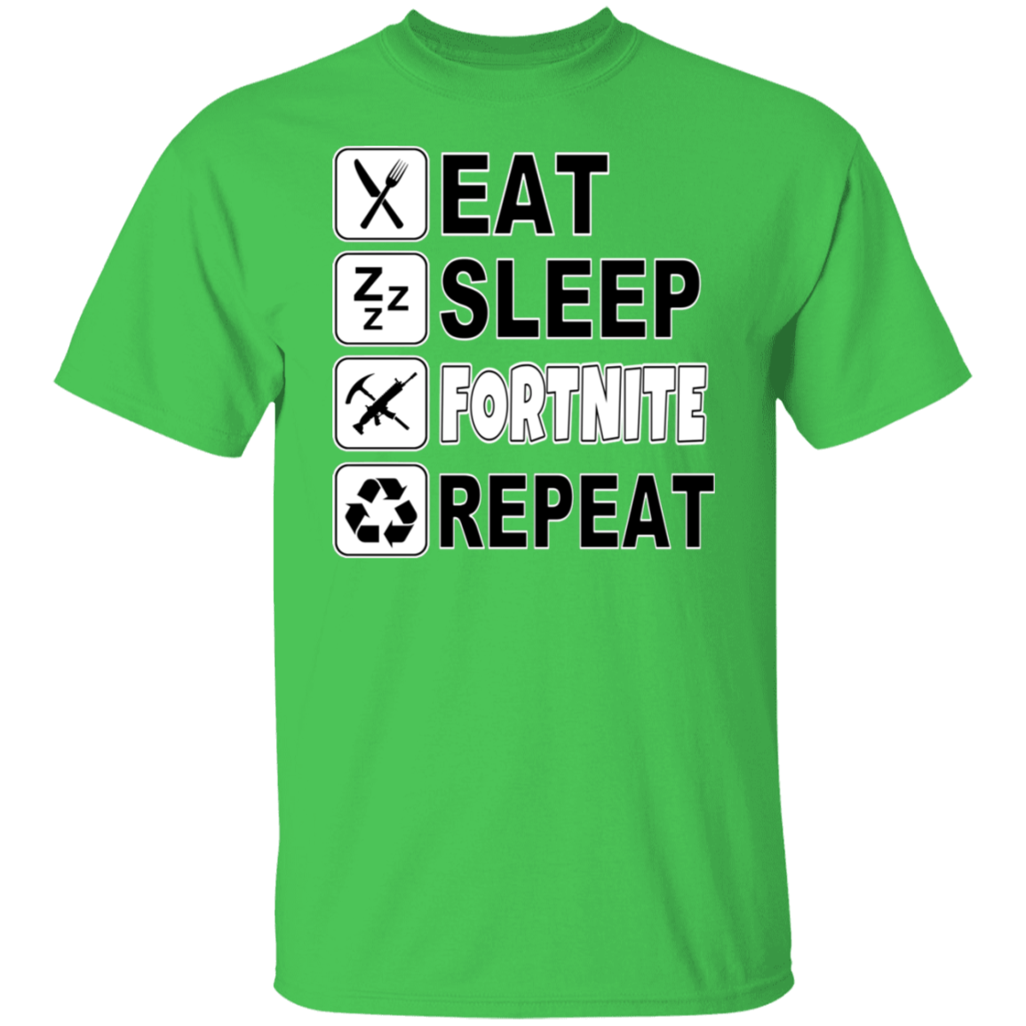 EAT SLEEP FORTNITE REPEAT TEE