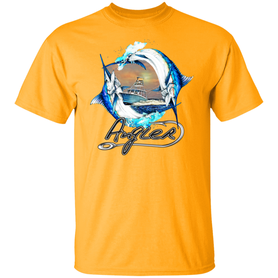 ANGLER DOUBLE MARLIN FISHING TEE