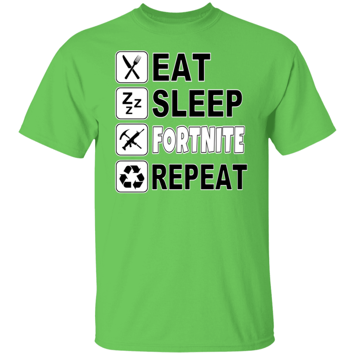 EAT SLEEP FORTNITE REPEAT TEE