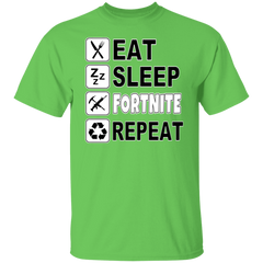 EAT SLEEP FORTNITE REPEAT TEE