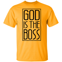 GOD IS THE BOSS BLK TEE