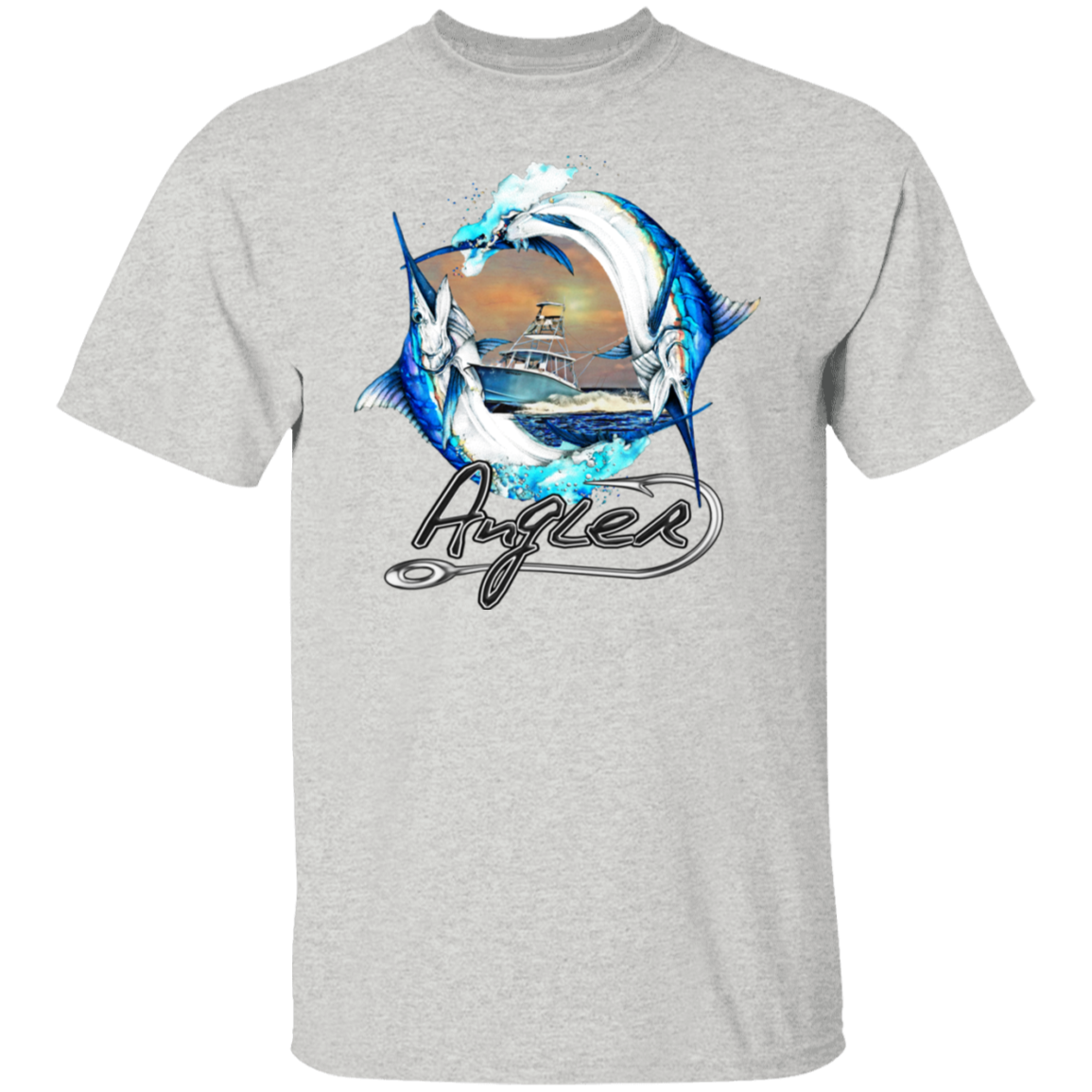 ANGLER DOUBLE MARLIN FISHING TEE