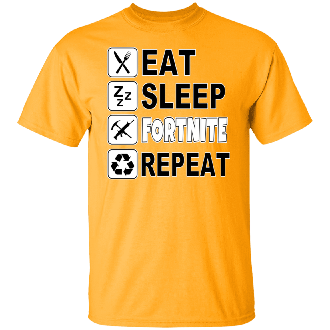 EAT SLEEP FORTNITE REPEAT TEE