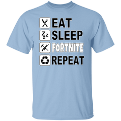 EAT SLEEP FORTNITE REPEAT TEE