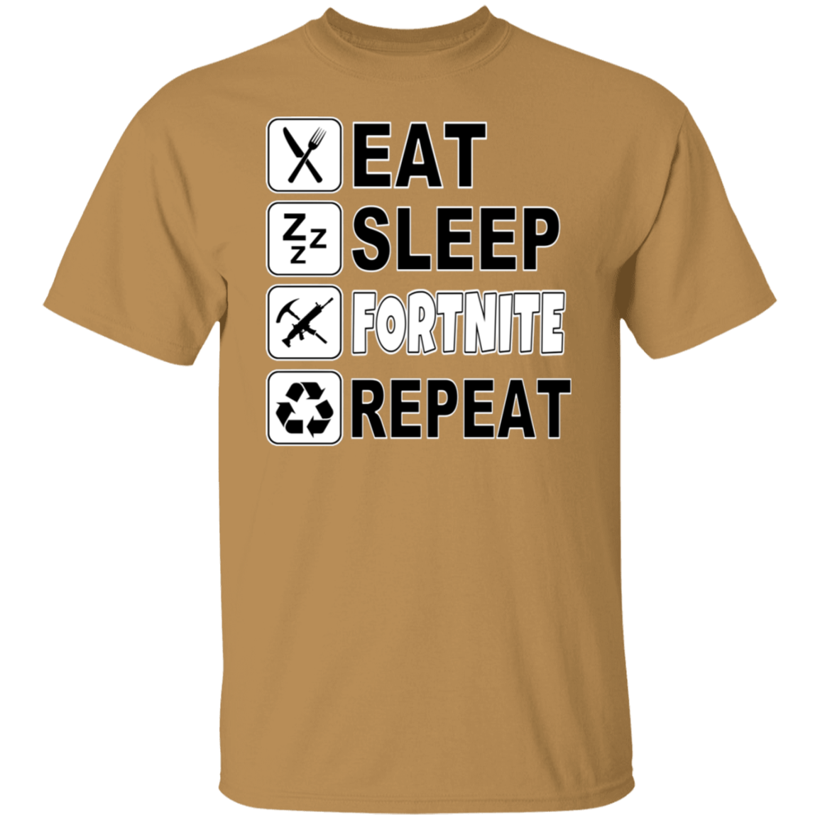 EAT SLEEP FORTNITE REPEAT TEE