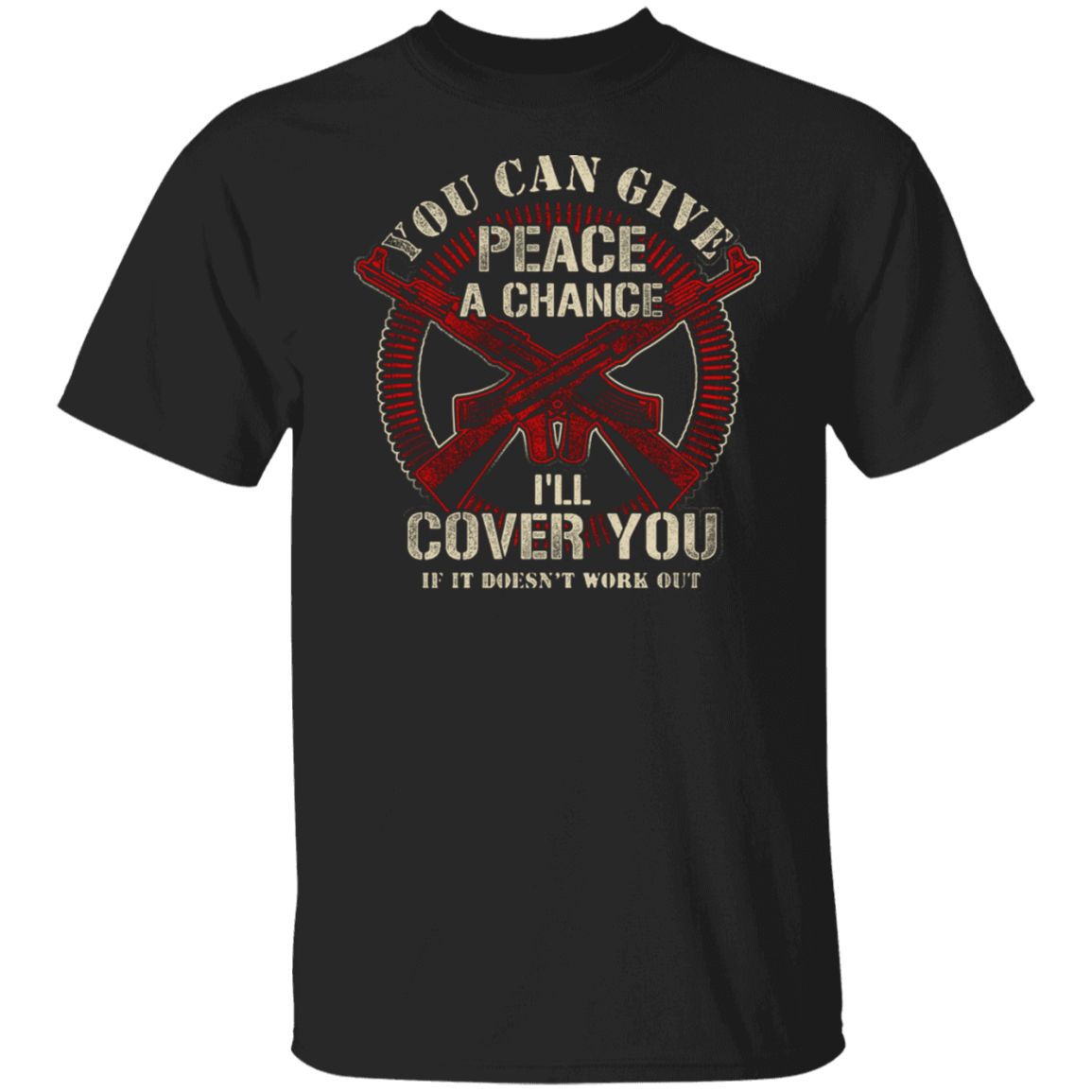 GIVE PEACE A CHANCE GUN TEE