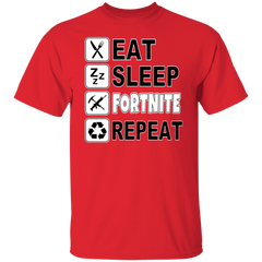 EAT SLEEP FORTNITE REPEAT TEE