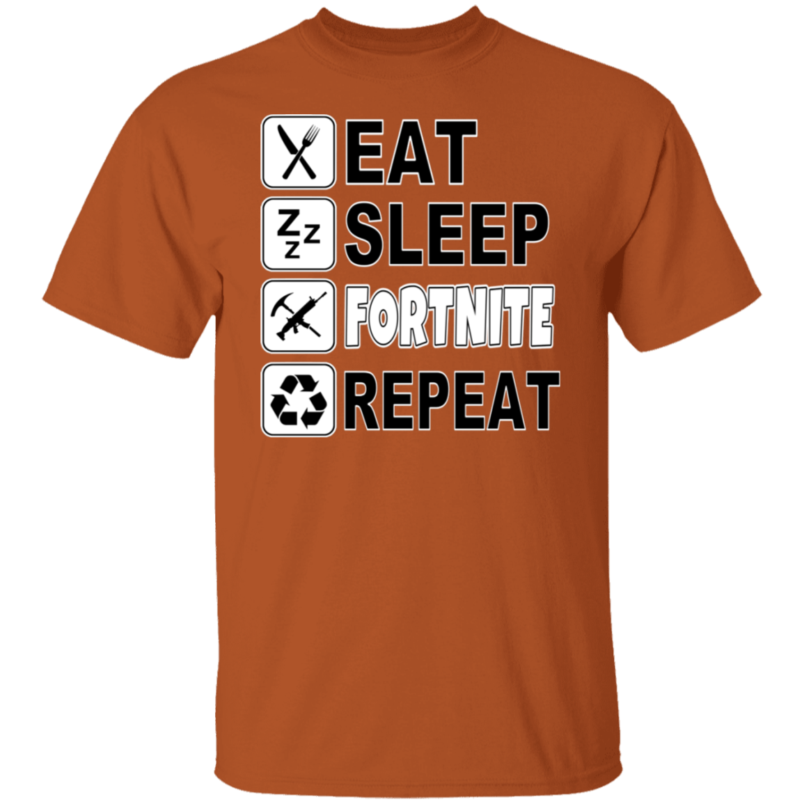 EAT SLEEP FORTNITE REPEAT TEE