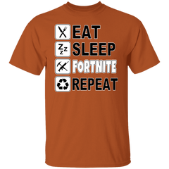 EAT SLEEP FORTNITE REPEAT TEE