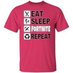EAT SLEEP FORTNITE REPEAT TEE
