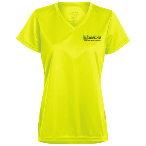 E&F Ladies’ Moisture-Wicking V-Neck Tee