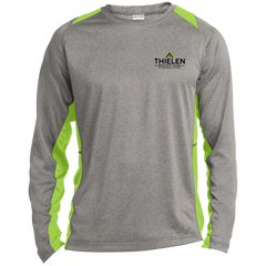 THIELEN ROOFING Long Sleeve Heather Colorblock Performance Tee